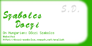 szabolcs doczi business card