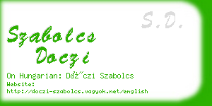 szabolcs doczi business card